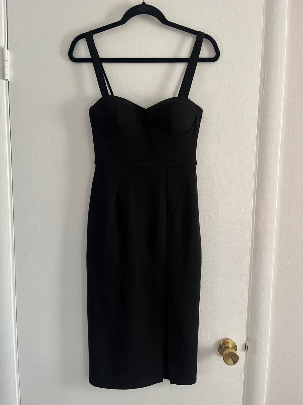 Trixxi Black Bustier Bodycon Midi Dress size 3 small S